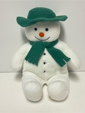 Raymond Briggs The Snowman Vintage 12" Plush by Eden Felt Green Hat & Scarf